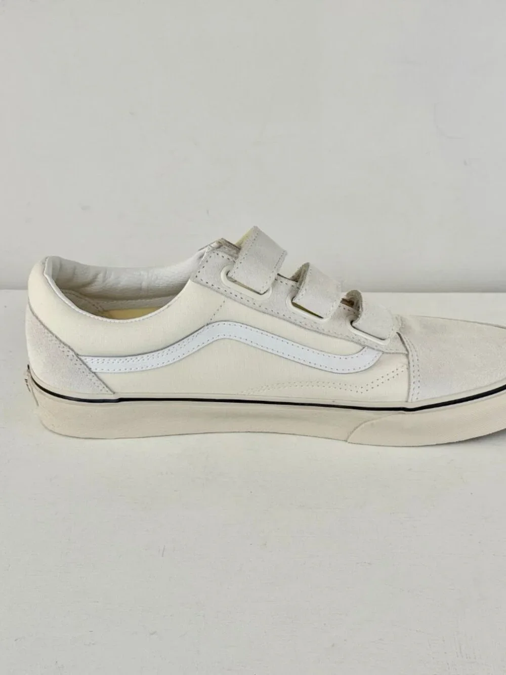 M11.5, W13 - Vans Old Skool V Suede Canvas Sneaker - Marshmallow/Turtledove